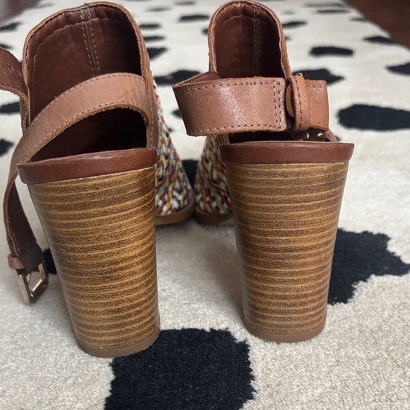 House of Harlow Multicolor Woven Slingback Heeled Sandals 38 - Picture 4 of 5